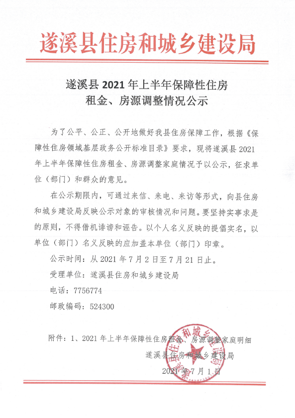 遂溪縣2021年上半年保障性住房租金、房源調(diào)整情況公示.png