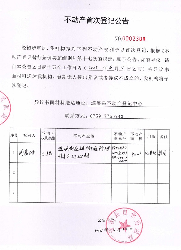 不動(dòng)產(chǎn)首次登記公告（周嘉維）.jpg